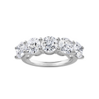 Lab Grown 5 Stone Round Diamond Band