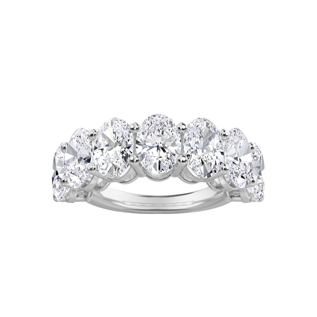 Lab Grown 7 Stone Oval Diamond Band