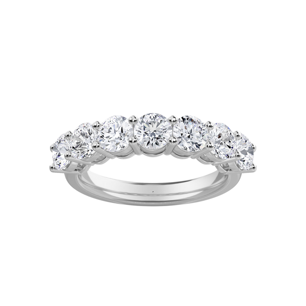 Lab Grown 7 Stone Round Diamond Band