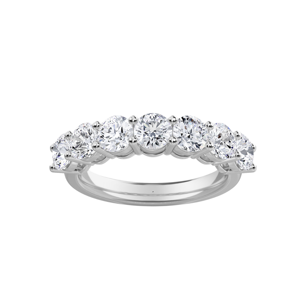 Lab Grown 7 Stone Round Diamond Band