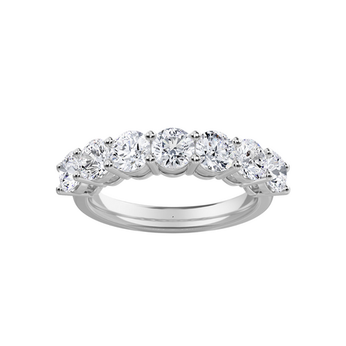 Lab Grown 7 Stone Round Diamond Band