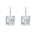 Lab-Grown Asscher Cut Diamond Drop Earrings, 14K Gold