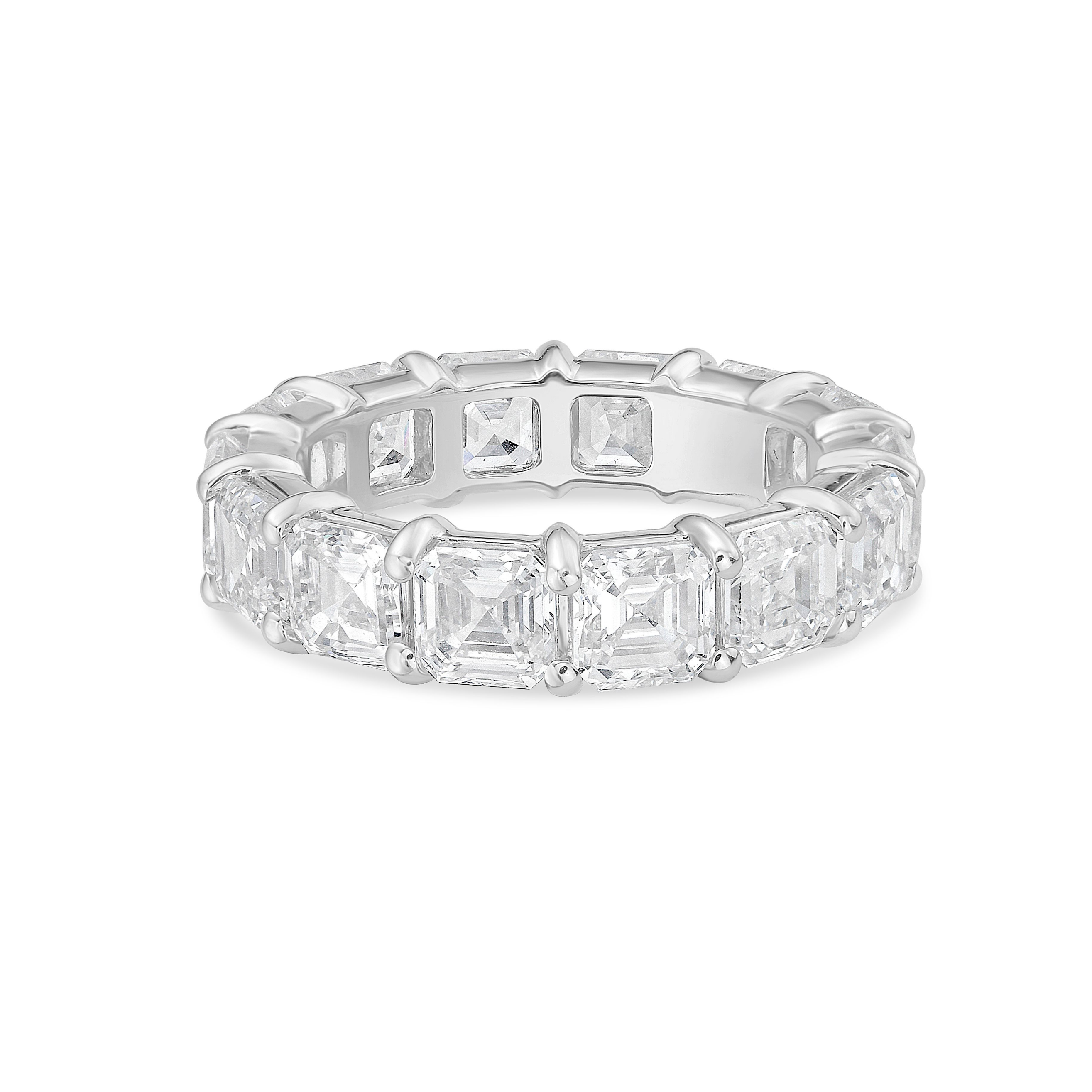 Lab-Grown Asscher Eternity Band, 14k Gold