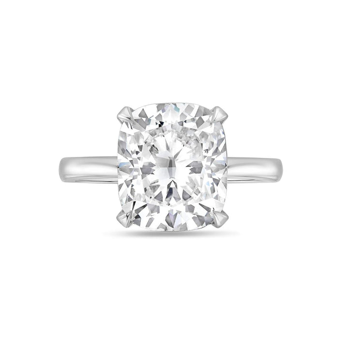Lab-Grown Cushion-Cut Diamond Solitaire Engagement Ring