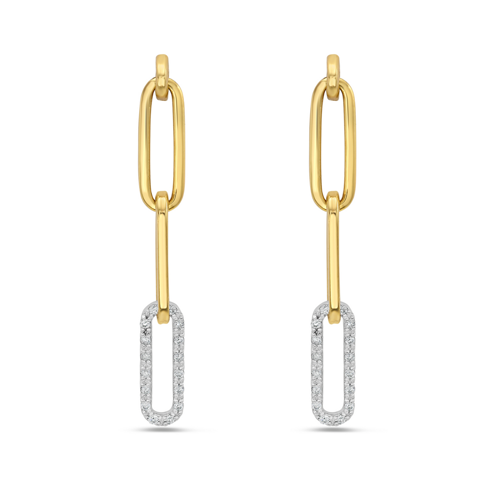 Lab Grown Diamond Link Earrings