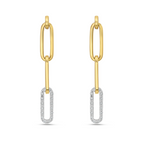Lab Grown Diamond Link Earrings