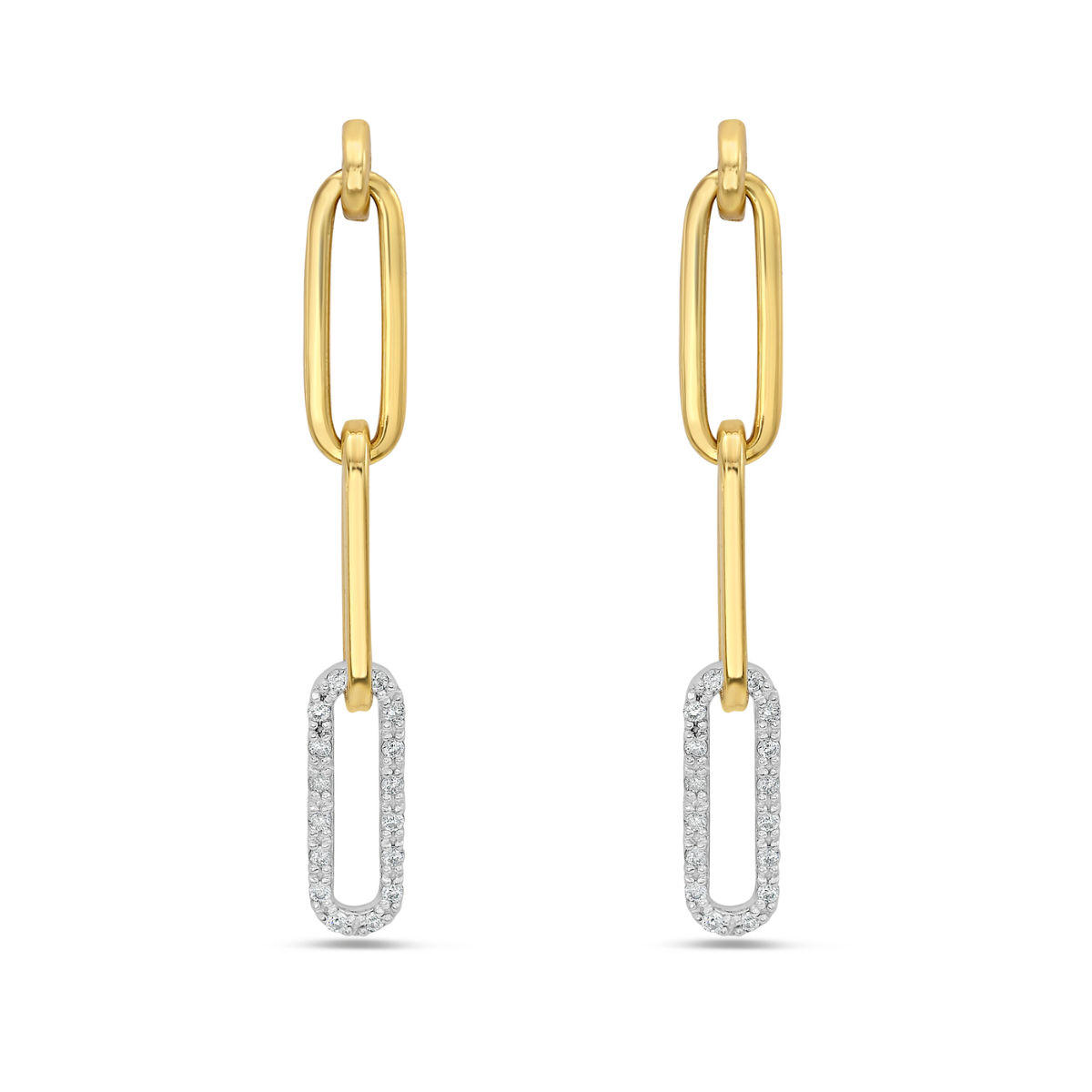Lab Grown Diamond Link Earrings