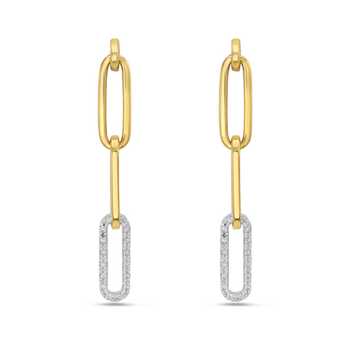 Lab Grown Diamond Link Earrings