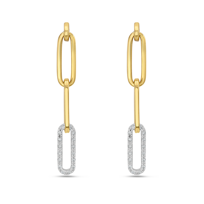 Lab Grown Diamond Link Earrings