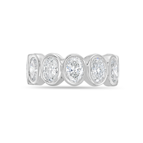 Lab Grown Oval Bezel Eternity Band