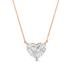 Lab-Grown Heart Shape Diamond Pendant, 14k Gold