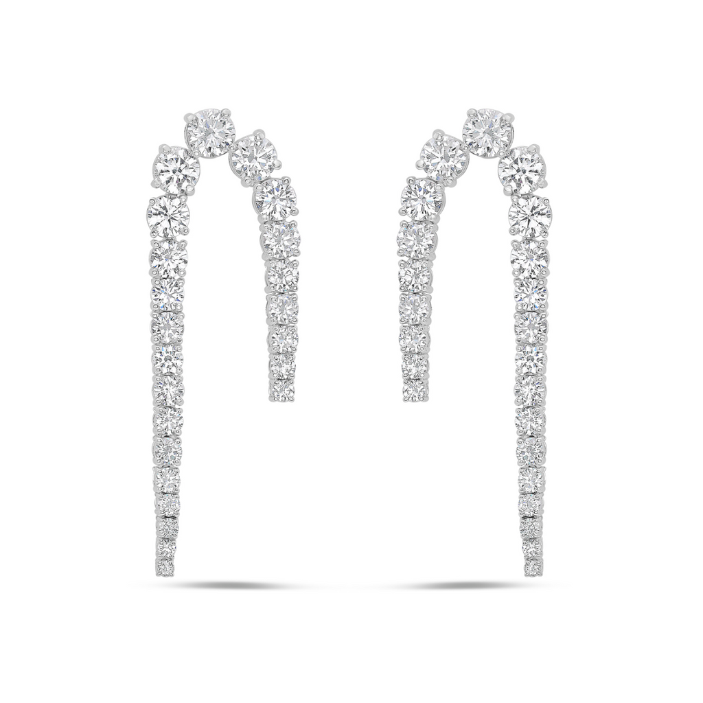 Lab Grown U Shape Diamond Drop Earrings