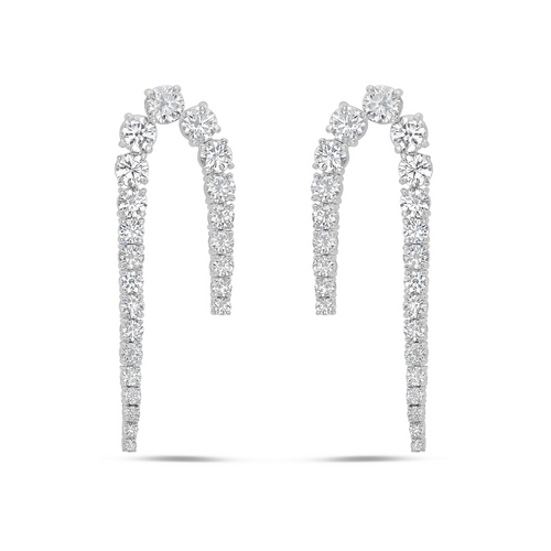 Lab Grown U Shape Diamond Drop Earrings