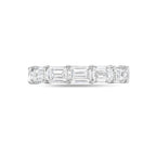 Lab Grown East West Emerald Diamond 3/4 Band
