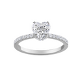 Lab-Grown Heart Hidden Halo Pave Engagement Ring