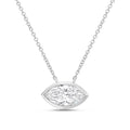 Lab Grown Marquise Diamond Bezel Pendant