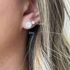 Lab-Grown Martini Round Diamond Studs, 3-Prong, 14K Gold