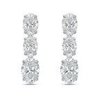 Lab Grown Oval Diamond Drop Earrings