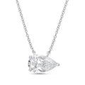 Lab Grown Pear Diamond East West Pendant