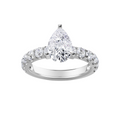 Lab Grown Pear Shaped Diamond Engagement Ring