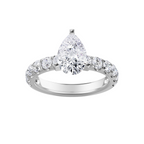 Lab Grown Pear Shaped Diamond Engagement Ring