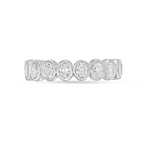Lab Grown Petite Oval Bezel Eternity Band