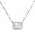Lab-Grown Radiant Cut Diamond Bezel Pendant