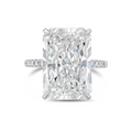 Lab-Grown Radiant Cut Diamond Engagement Ring, 18K Gold