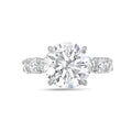 Lab-Grown Round Diamond Engagement Ring with Eternity Shared Prong Band
