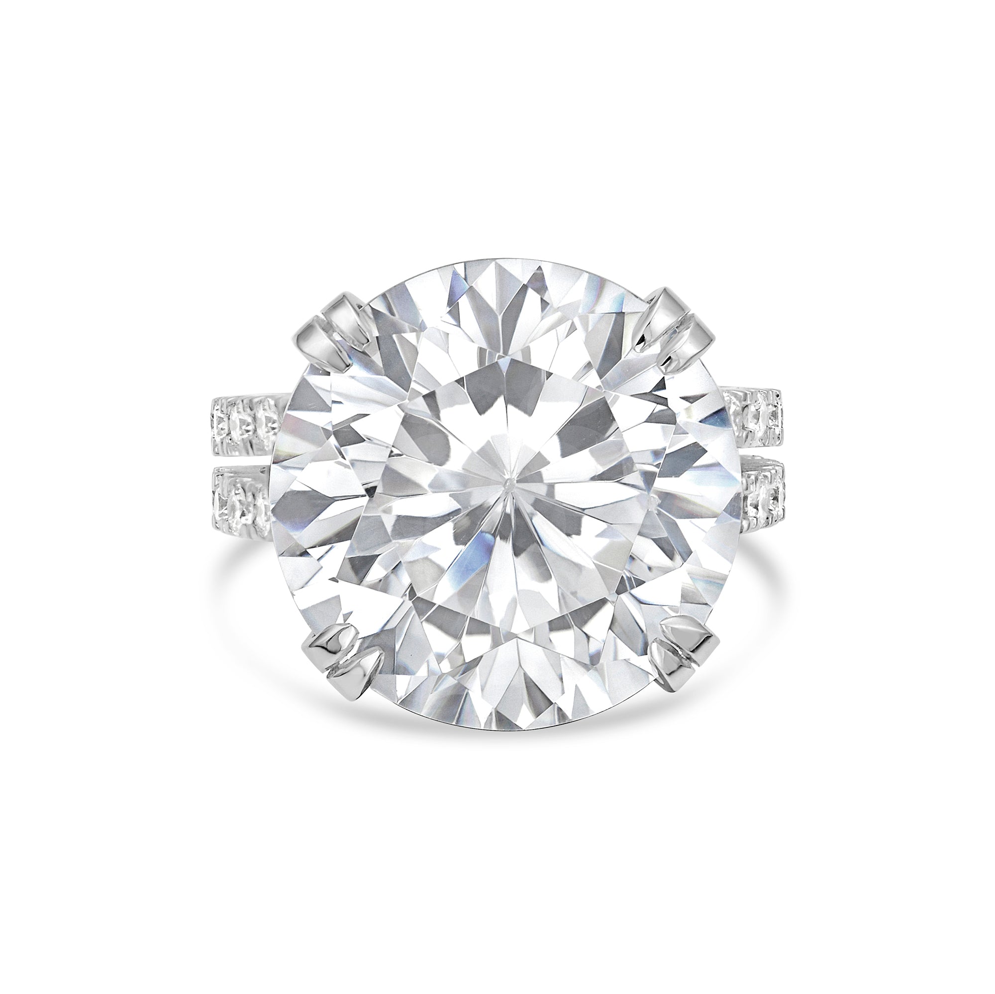 Lab-Grown Round Diamond Split Shank Engagement Ring