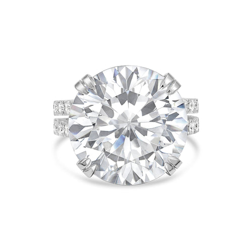 Lab-Grown Round Diamond Split Shank Engagement Ring