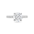 Lab-Grown Round Pave Diamond Engagement Ring