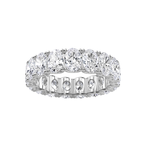 Lab Grown Oval U-Prong Eternity Band