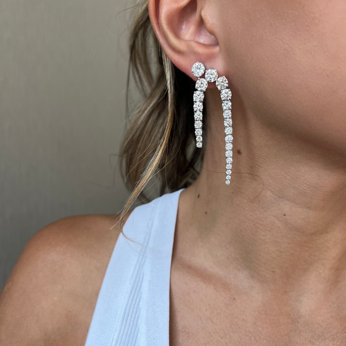 Lab Grown U Shape Diamond Drop Earrings