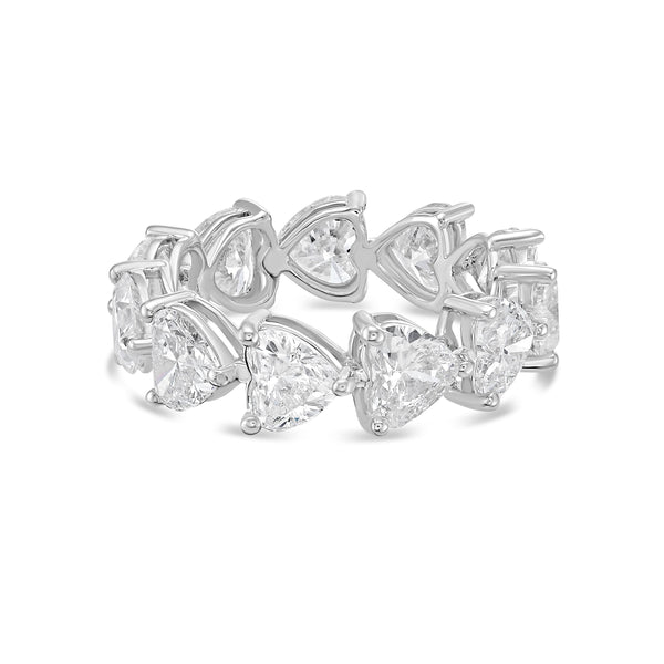 Lab-Grown Heart Diamond Eternity Band, 14k Gold