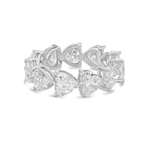 Lab-Grown Heart Diamond Eternity Band