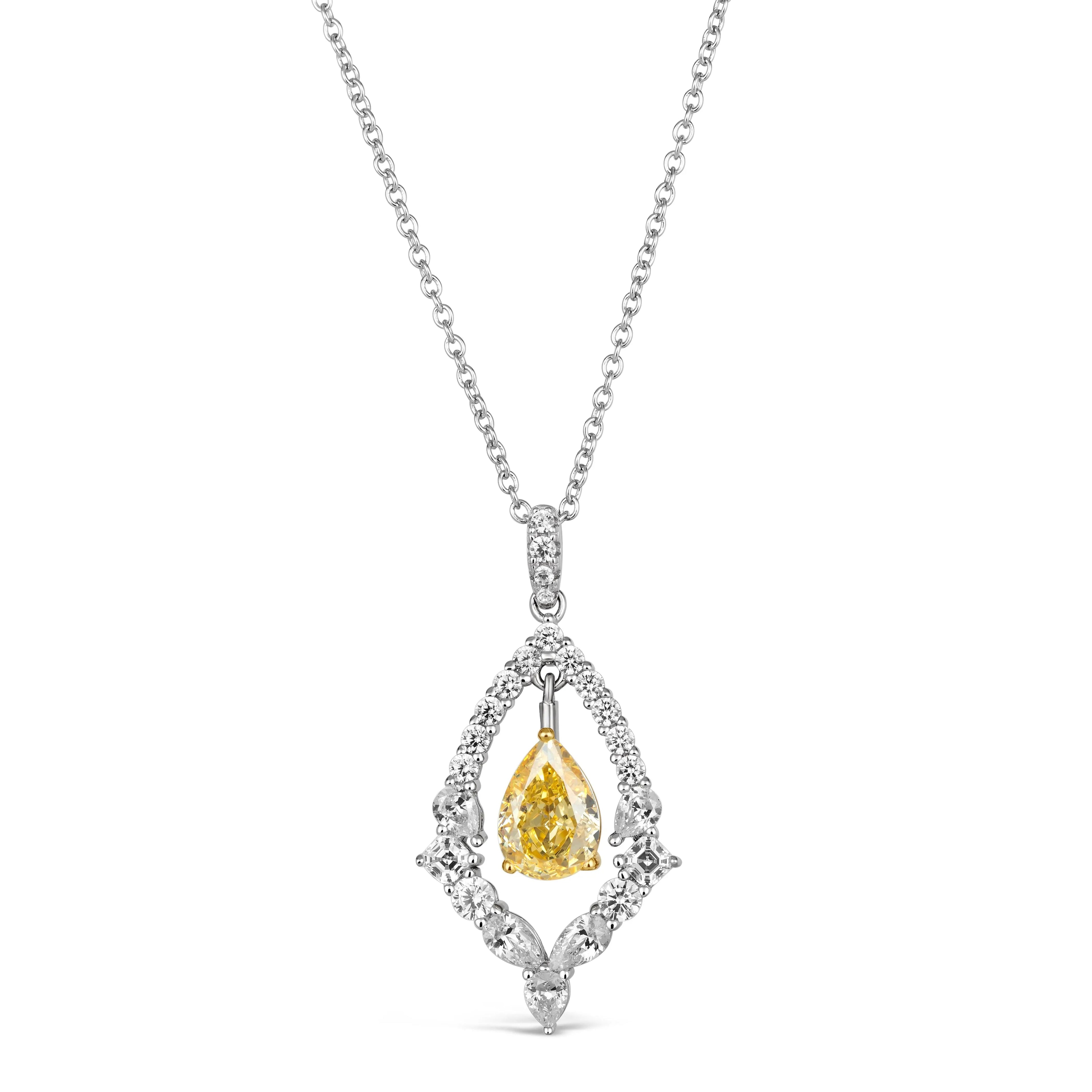 Lady Monarch Necklace in Canary Yellow