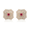 Latte Da Earrings in Ruby