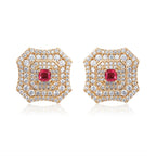 Latte Da Earrings in Ruby