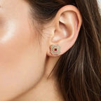 Latte Da Earrings in Ruby