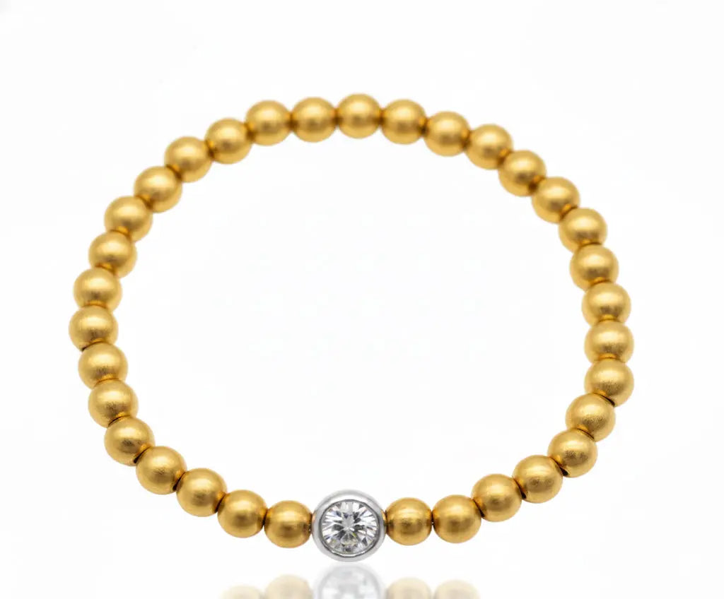 Leticia Bead Bracelet in Gold