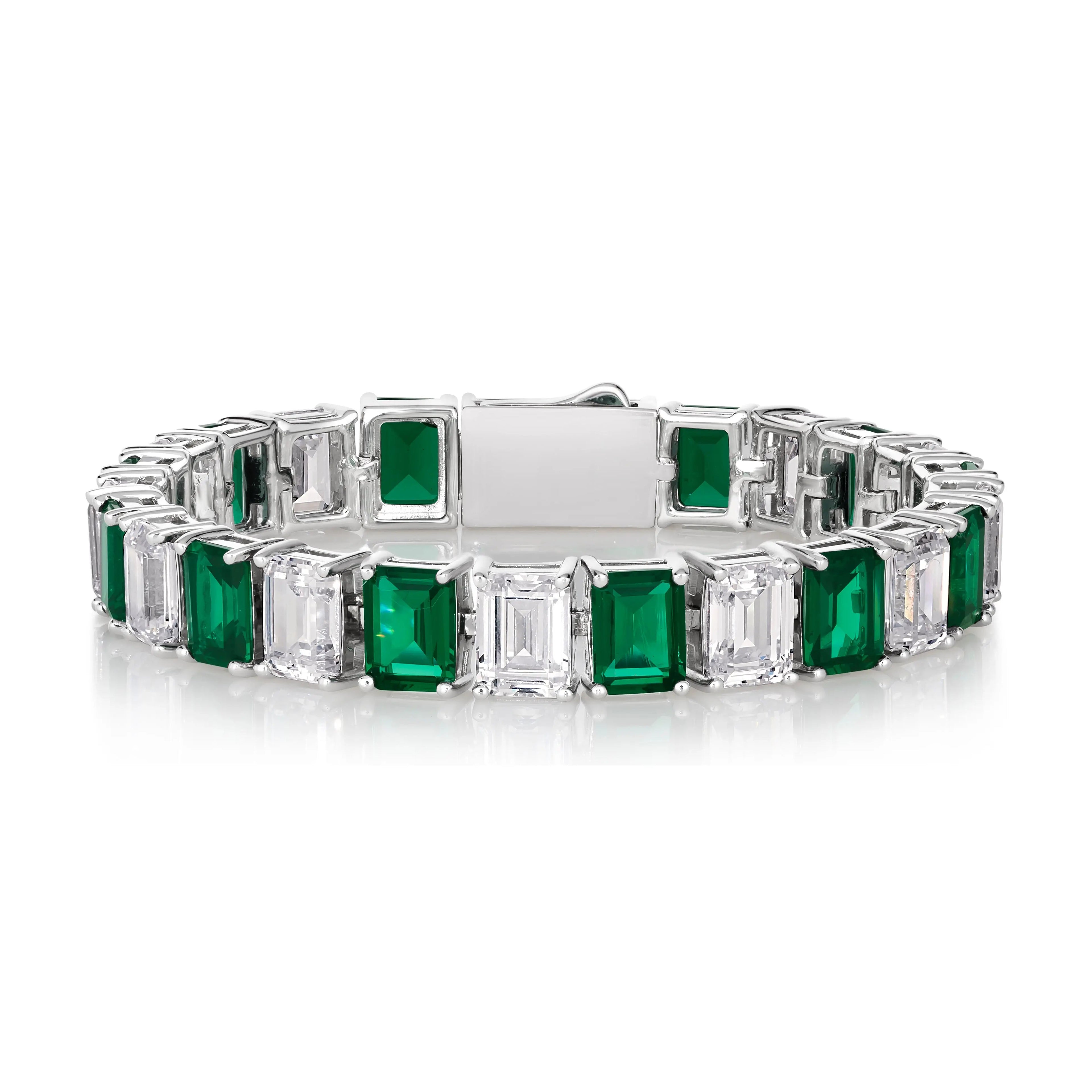 Lisa Marie Statement Bracelet in Green Emerald