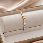 Lisboa 16 Carat Tennis Bracelet Yellow Gold by Kathy Hilton