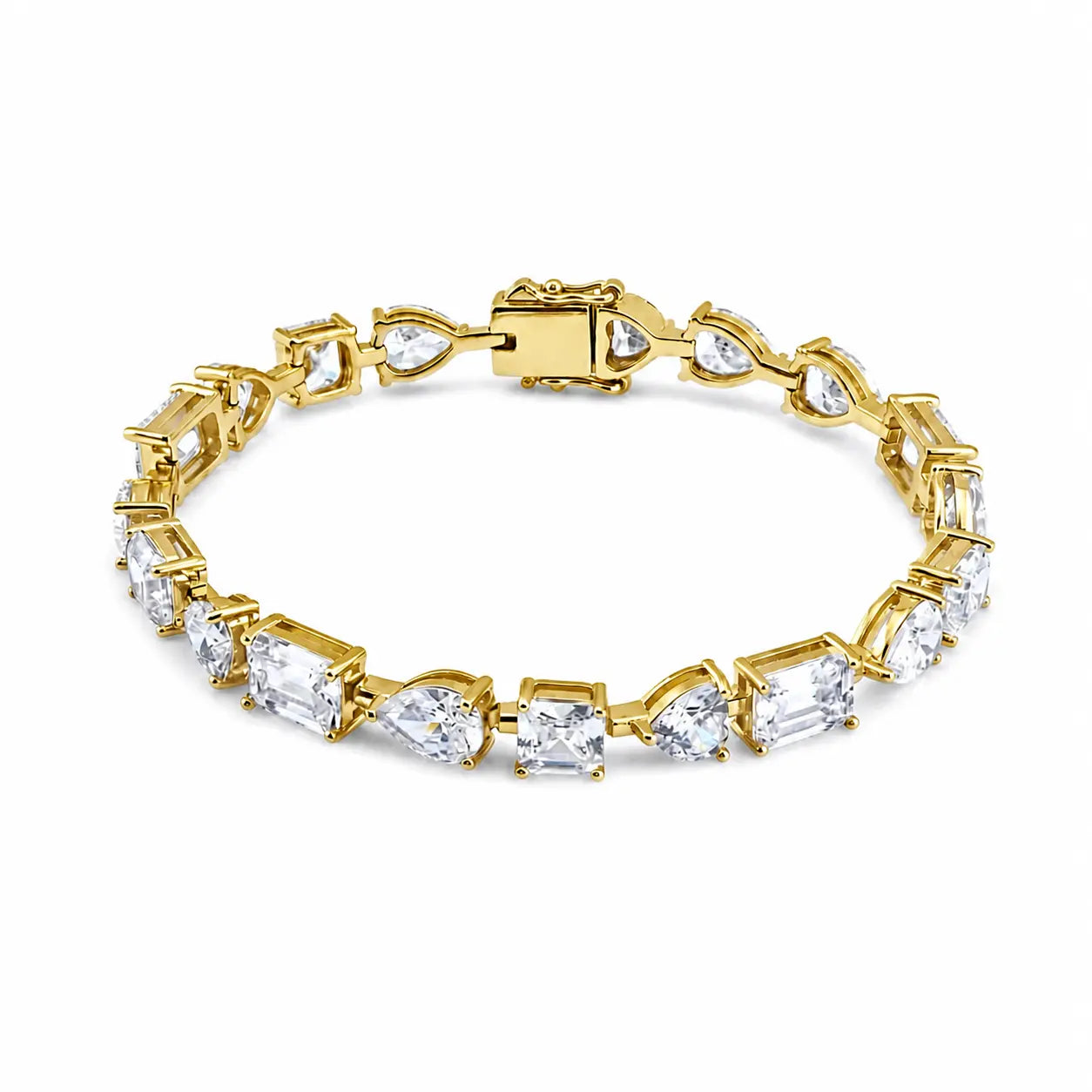 Lisboa 16 Carat Tennis Bracelet Yellow Gold by Kathy Hilton