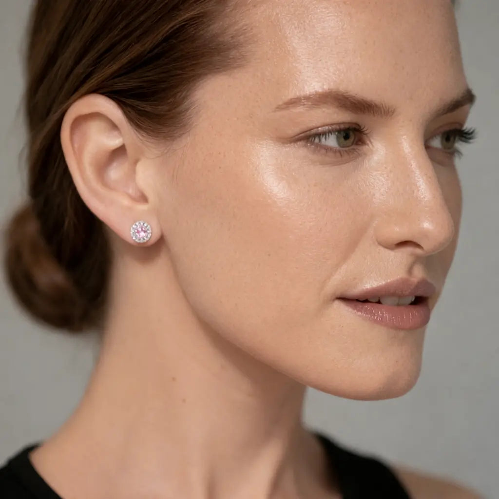 Lola 2 Carat Diamond Crystalline Martini Halo Studs