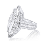 19.85ct Marquise Diamond Ring with Diamond Surround
