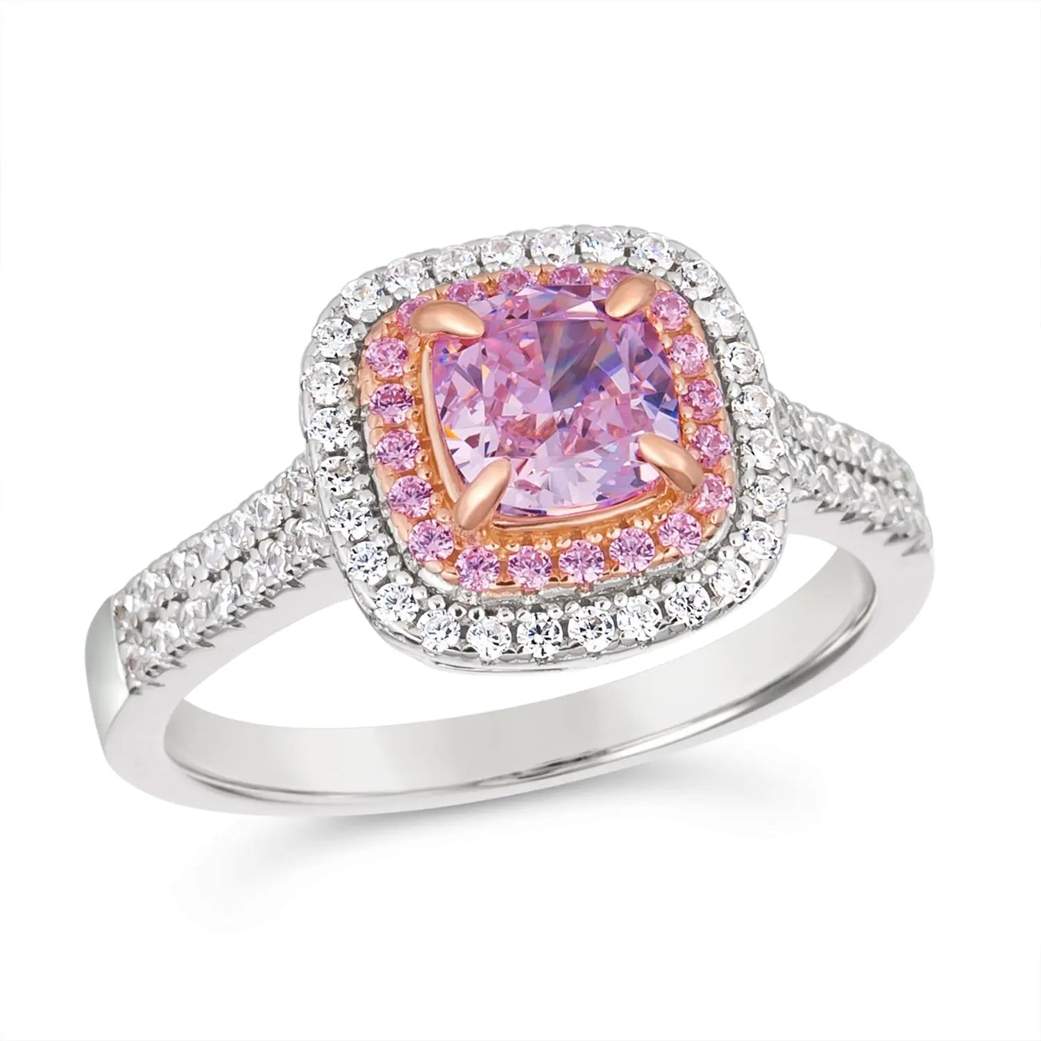 Lucia Brilliante Ring in Argyle Pink
