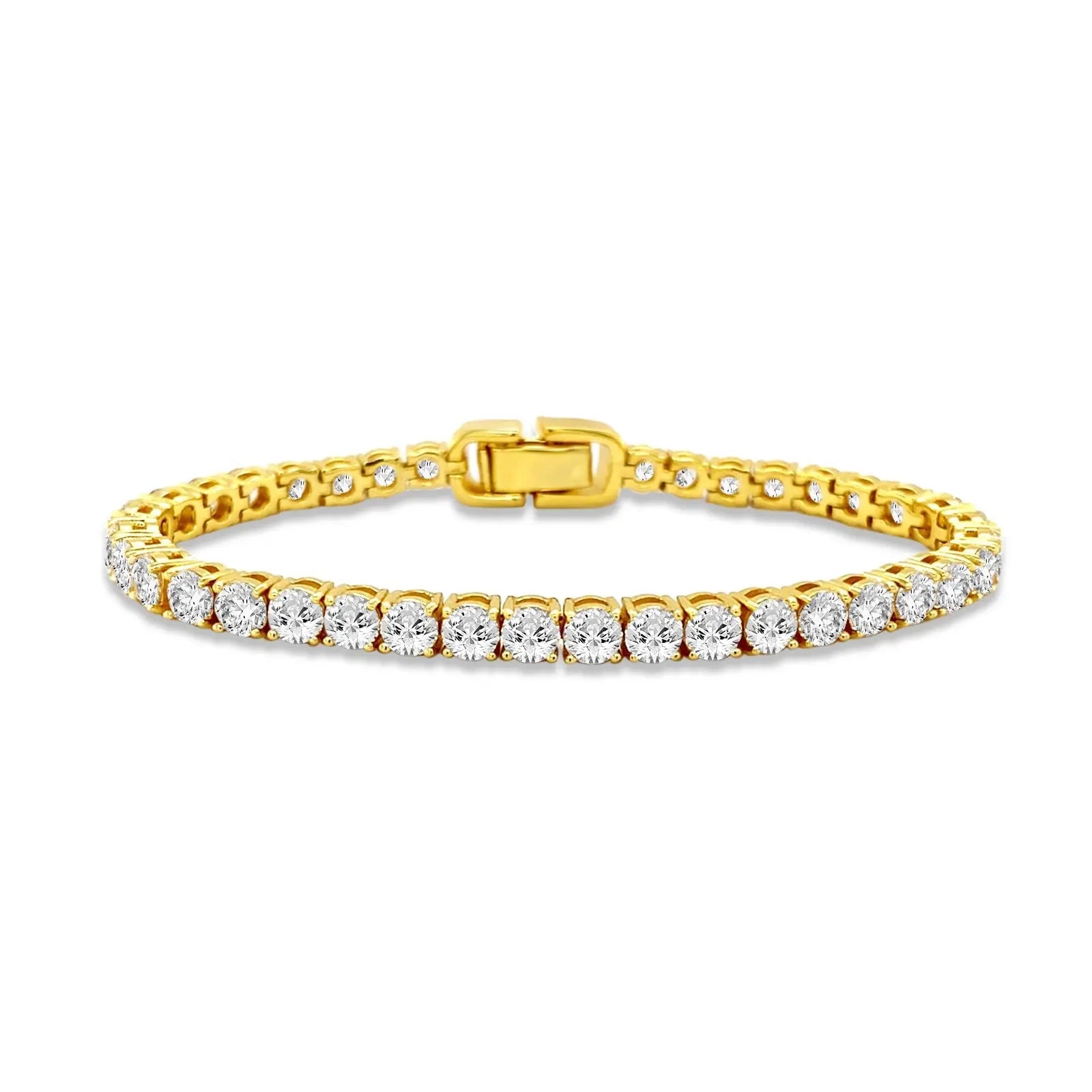 Luxe G Color 10 Carat Bracelet Four Prong in Gold