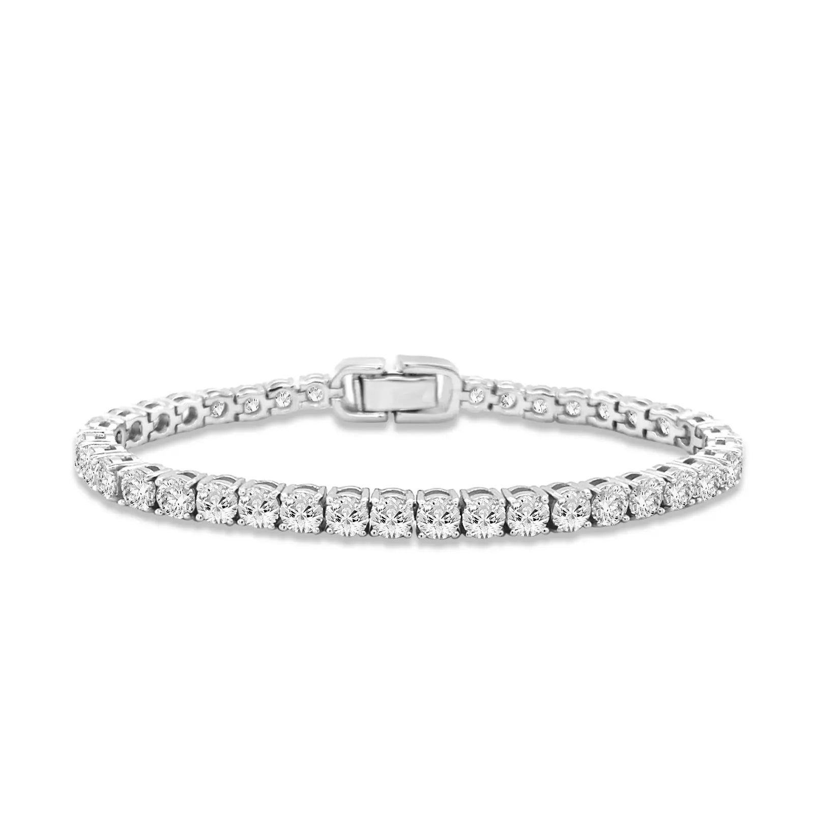 Luxe G Color 10 Carat Bracelet Four Prong in Platinum