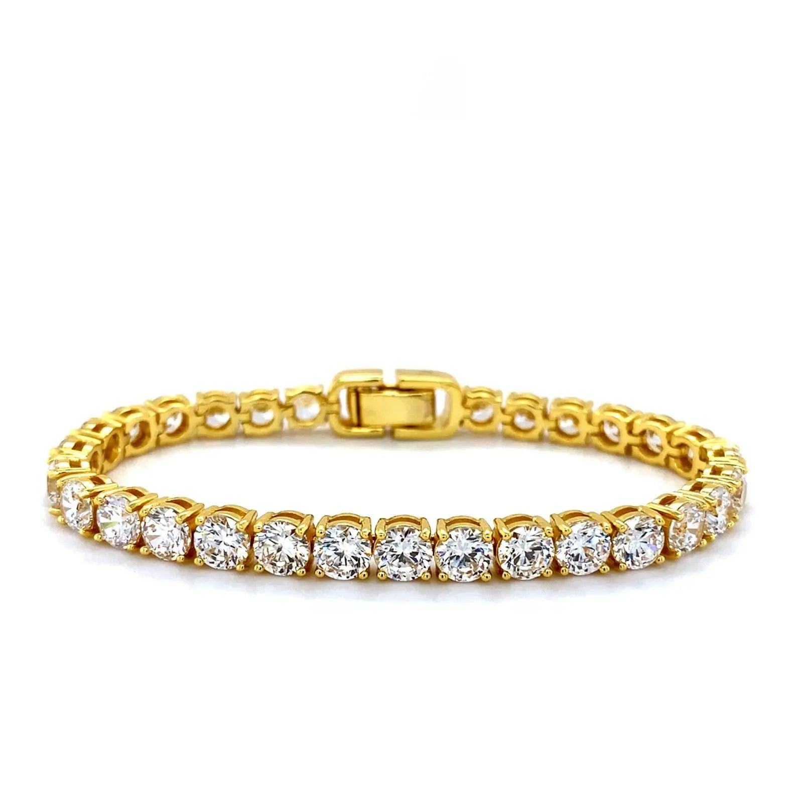 Luxe G Color 15 Carat Bracelet Four Prong in Gold